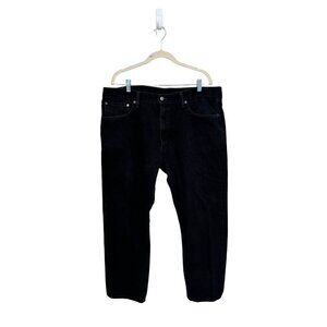 Levi's 505 regular fit jeans no stretch black‎ denim grunge skater size 40x30